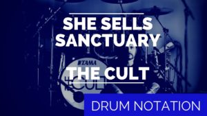 the cult drum notation, John tempesta, the cult, she sells sanctuary