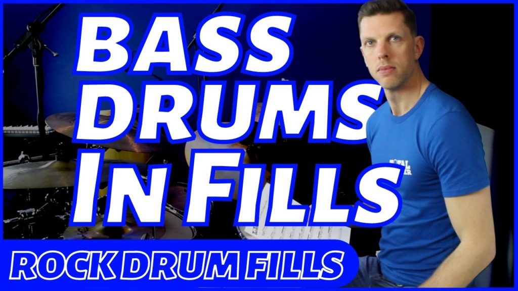bass drums in fill, rock drum fill, beginner drum fills