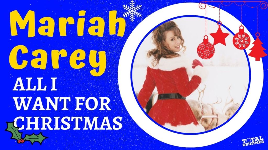 mariah carey, all i want for christmas, drum notation, sheet music