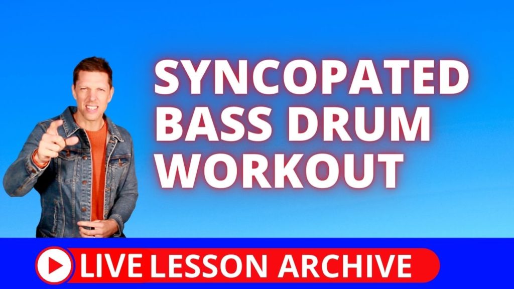 syncopated, bass drum, drum lesson